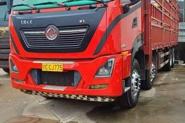 二手东风商用车 天龙KL重卡 465马力 8X4 9.4米仓栅式载货车(国五) 前四后八 雷诺二手载货车 黄牌