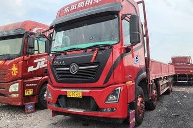 二手东风商用车 天龙KL重卡 居家版 560马力 8X4 9.5米栏板载货车(国六) 前四后八 雷诺二手载货车 黄牌图片