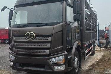 二手一汽解放 J6L 精英版 260马力 4X2 6.75米仓栅式载货车(平顶)(国六) 单桥 锡柴二手载货车 黄牌