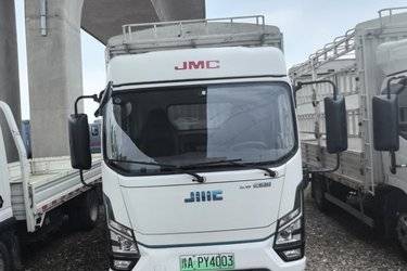 二手江铃 乐行E路达 果蔬配送版 4.5T 4.2米单排纯电动仓栅式轻卡(气刹)  二手电动卡车电动载货车