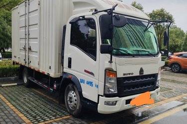 二手中国重汽HOWO 追梦 130马力 4.15米单排厢式轻卡(万里扬6档)(国六) 单桥 潍柴二手载货车 蓝牌图片