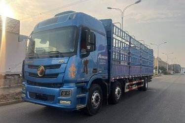 二手福田 欧曼GTL 6系重卡 280马力 6X2 9.45米仓栅式载货车(国五) 前四后四 康明斯二手载货车 黄牌图片