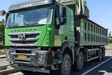二手上汽红岩 杰狮C500重卡 450马力 8X4 8.3米自卸车(国五) 前四后八 东风康明斯二手自卸车 黄牌