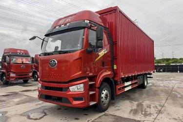 二手一汽解放 J6L 精英版 260马力 4X2 8.2米翼开启厢式载货车(国六) 单桥 大柴二手载货车 黄牌图片