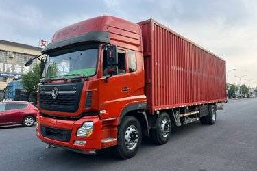 二手东风商用车 天龙VL重卡 292马力 6X2 9.6米厢式载货车(国五) 前四后四 东风康明斯二手载货车 黄牌图片
