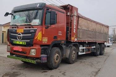 二手福田 欧曼GTL 9系重卡 400马力 8X4 8.2米自卸车(潍柴)(国五) 前四后八 潍柴二手自卸车 黄牌图片