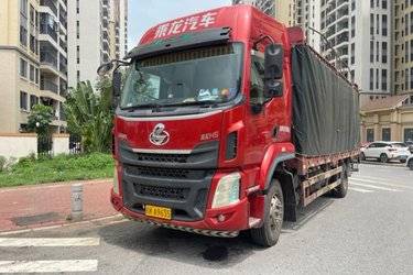 二手东风柳汽 乘龙H5中卡 220马力 4X2 6.8米仓栅式载货车(国五) 单桥 玉柴二手载货车 黄牌图片