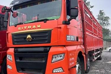 二手中国重汽 汕德卡SITRAK G7S 350马力 6X2 9.6米AMT自动档仓栅式载货车(国六) 前四后四 曼二手载货车 黄牌