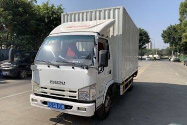 二手庆铃 五十铃100P 98马力 4.25米单排厢式轻卡(国五) 单桥 庆铃五十铃二手载货车 蓝牌图片