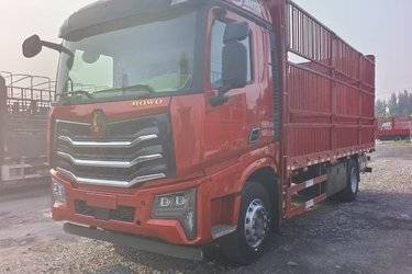 二手中国重汽 HOWO MAX 290马力 4X2 6.75米仓栅式载货车(国六) 单桥 曼二手载货车 黄牌图片