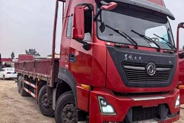 二手东风商用车 天龙KL重卡 绿通版 465马力 8X4 9.4米栏板载货车(国五) 前四后八 雷诺二手载货车 黄牌