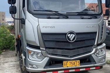 二手福田 欧马可5系中卡 170马力 4X2 6.75米排半厢式载货车(国五) 单桥 福田康明斯二手载货车 黄牌图片
