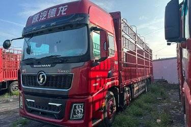 二手陕汽重卡 德龙X5000Pro 绿通版 480马力 8X4 9.5米AMT自动挡仓栅式载货车(国六) 前四后八 潍柴二手载货车 黄牌图片