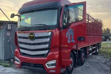 二手福田 欧曼EST 6系重卡 320马力 6X2 7.8米仓栅式载货车(国五) 前四后四 福田康明斯二手载货车 黄牌