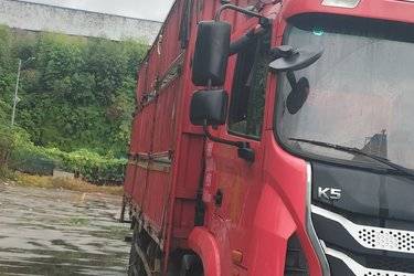 二手江淮 格尔发K5L中卡 加强版 180马力 4X2 6.8米仓栅式载货车(国五) 单桥 潍柴二手载货车 黄牌图片