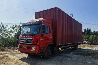 二手上汽红岩 杰豹 标载版 245马力 4X2 9.8米厢式载货车(国五) 单桥 上菲红二手载货车 黄牌