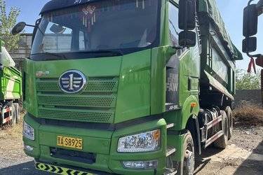 二手一汽解放 J6P重卡 390马力 6X4 5.6米自卸车(国五) 后八轮 锡柴二手自卸车 黄牌