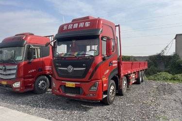 二手东风商用车 天龙KL重卡 绿通版 465马力 8X4 9.6米栏板载货车(国五) 前四后八 雷诺二手载货车 黄牌