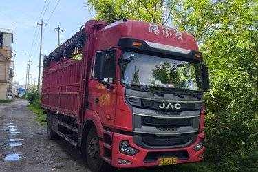 二手江淮 格尔发A5X中卡 240马力 4X2 6.8米仓栅式载货车(国五) 单桥 锡柴二手载货车 黄牌