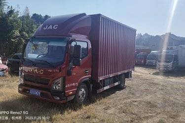二手江淮 运多多N7 155马力 3.82米排半厢式轻卡(国六) 单桥 江淮锐捷特二手载货车 蓝牌图片