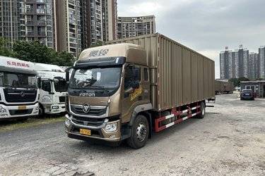 福田 奥铃大黄蜂(原9系) 245马力 9.78米排半厢式载货车(国六) 单桥 玉柴二手载货车 黄牌