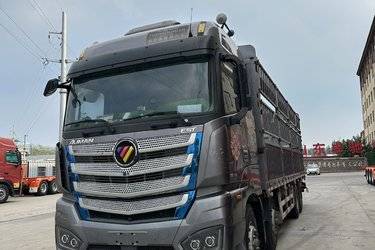 二手福田 欧曼EST 9系重卡 510马力 8X4 9.6米仓栅式载货车(国五) 前四后八 福田康明斯二手载货车 黄牌