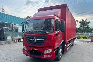 二手东风商用车 天锦KR 精英版 210马力 4X2 8米厢式载货车(速比4.1)(平顶)(国六) 单桥 雷诺二手载货车 黄牌