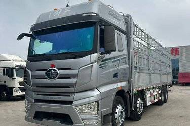 二手一汽解放 J7重卡 460马力 8X4 9.4米仓栅式载货车(国六) 前四后八 锡柴二手载货车 黄牌图片