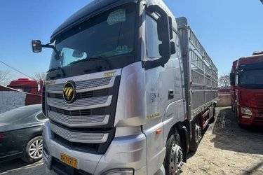 二手福田 欧曼EST 360马力 6X2 9.56米AMT自动挡仓栅式载货车(国六) 前四后四 福田康明斯二手载货车 黄牌图片
