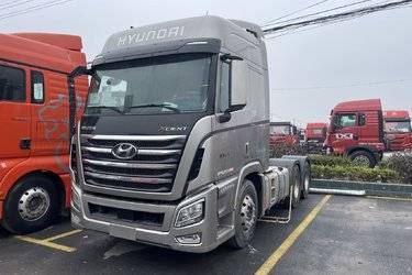 二手现代商用车 创虎XCIENT重卡 520马力 6X4自动挡牵引车(ZF AMT手自一体)(国五) 双驱 现代商用车二手牵引车 黄牌