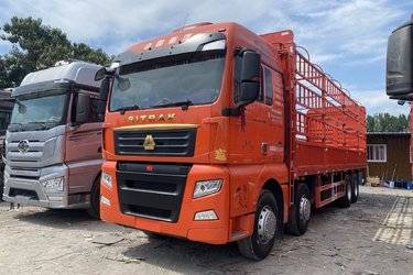 二手中国重汽 汕德卡SITRAK G7重卡 430马力 8X4 9.52米仓栅式货车(国六) 前四后八 曼二手载货车 黄牌