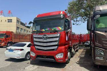 二手福田 欧曼EST 标载版 440马力 8X4 9.53米栏板载货车(国六) 前四后八 福田康明斯二手载货车 黄牌图片