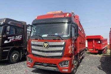二手福田 欧曼EST 9系重卡 510马力 8X4 9.53米仓栅式载货车(国五) 前四后八 福田康明斯二手载货车 黄牌图片