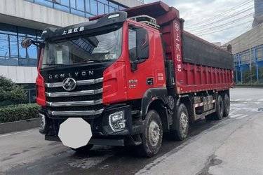 二手上汽红岩 杰狮H6 重载版 460马力 8X4 8.8米自卸车(国六) 前四后八 上菲红二手自卸车 黄牌