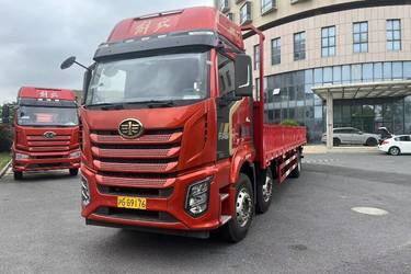 二手一汽解放 J6V 领航版 360马力 6X2 9.4米栏板载货车(国六) 前四后四 大柴二手载货车 黄牌