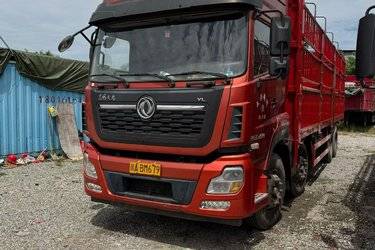 二手东风商用车 天龙重卡 450马力 8X4 9.4米仓栅式载货车(国五) 前四后八 雷诺二手载货车 黄牌