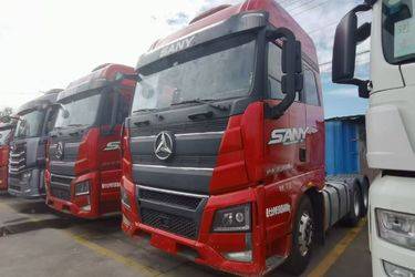 二手三一集团 王道395 380马力 6X4牵引车(国六) 双驱 大柴二手牵引车 黄牌图片
