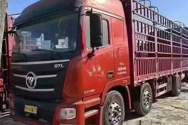 二手福田 欧曼GTL 6系重卡 280马力 6X2 8米仓栅式载货车(国五) 前四后四 康明斯二手载货车 黄牌