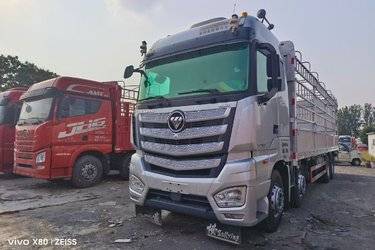 二手福田 欧曼EST 6系重卡 西南版 460马力 8X4 9.45米仓栅式载货车(国五) 前四后八 福田康明斯二手载货车 黄牌图片