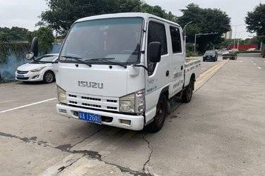 二手庆铃 五十铃100P 98马力 2.6米双排栏板轻卡(国四) 单桥 庆铃五十铃二手载货车 蓝牌图片