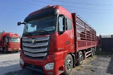 二手福田 欧曼EST 490马力 8X4 9.56米AMT自动挡仓栅式载货车(国六) 前四后八 福田康明斯二手载货车 黄牌