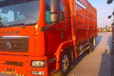 二手中国重汽 汕德卡SITRAK G5重卡 250马力 4X2 6.8米仓栅式载货车(国五) 单桥 曼二手载货车 黄牌