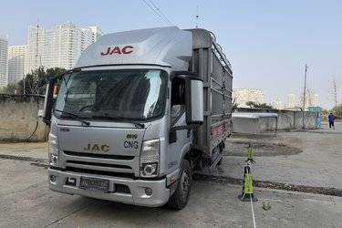 二手江淮 帅铃Q6 3.0L 129马力 CNG 4.18米单排仓栅式轻卡(国六) 单桥 云内动力二手载货车 蓝牌