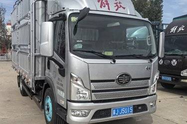 二手解放 领途 180马力 4.3米排半仓栅式载货车(国六) 单桥 一汽解放二手载货车 黄牌图片