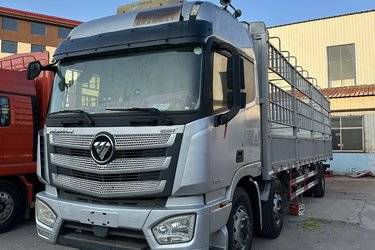 二手福田 欧曼EST 6系重卡 280马力 6X2 9.53米仓栅式载货车(国五) 前四后四 福田康明斯二手载货车 黄牌图片