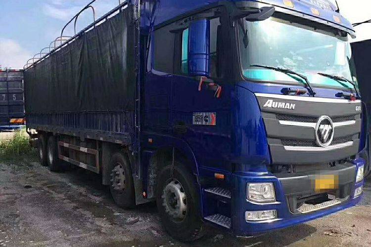 已售欧曼gtl360马力前四后八高栏载货车