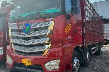 二手福田 欧曼EST 6系重卡 西南版 460马力 8X4 9.45米仓栅式载货车(国五) 前四后八 康明斯二手载货车 黄牌图片