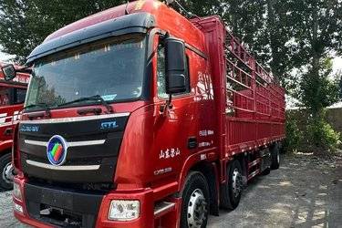 二手福田 欧曼GTL 6系重卡 360马力 8X4 9.45米仓栅式载货车(国五) 前四后八 康明斯二手载货车 黄牌图片