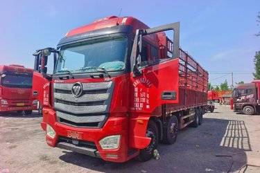 二手福田 欧曼EST 470马力 8X4 9.56米仓栅式载货车(国六) 前四后八 康明斯二手载货车 黄牌