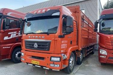 二手中国重汽 汕德卡SITRAK G5重卡 290马力 6X2 7.8米仓栅式载货车(国六) 前四后四 曼二手载货车 黄牌